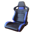 صندلی های آبی و سیاه صندلی های قابل تنظیم PVC / ماشین صندلی های ورزشی با یک نوار لغزنده