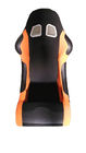 چین Suede Material Black And Orange Racing Seats , Cars Bucket Seats Double Slider شرکت