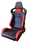 Comfortable PU Leather Sport Auto Racing Seats / Black And Red Racing Seats