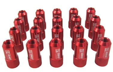 چین آلومینیوم قرمز 40mm چرخ آجیل Lug با کلید / قفل برای هوندا کارخانه